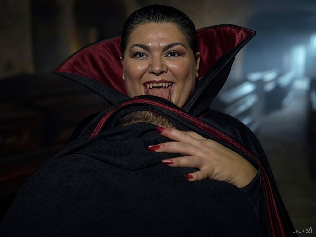 YolandatheVamp's tweet photo. AI Vampire Smothering Collection 5
#cape #cloak #aIart #leather #leathergloves #collar #darkred #evil #vampire #plussize #BBW #satin #leatherpants #corset #lipstick #boots #cloakspread #spreading #thighs #blackhair #hispanic #tanned #latin #smother #wrapping #tongue https://t.co/cmv8QLHDgk