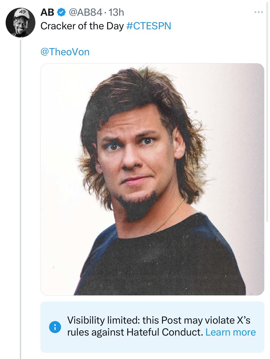 Well…

Someone is offended I called Theo Von a Cracker…