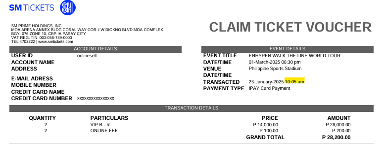 Veeeatsworld's tweet photo. WTS LFB
Walk the Line in Bulacan
secured during presale

2 VIP B
Secured @ 10:05am (low qn)

If from davao, can claim tix together.
Can show ID for legitimacy.
RFS: secured desired tier
#WALKTHELINE_IN_BULACAN https://t.co/kmce0AyEvU