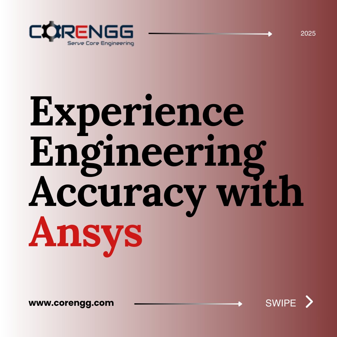 corenggtech's tweet image. Experience Engineering Accuracy Like Never Before with Ansys!
@corenggtech brings tailored Ansys solutions to help you innovate faster, cut costs, and stay ahead of the curve.
Website: corengg.com/ansys/
#Ansys #EngineeringAccuracy #AnsysSimulation #CorenggTechnologies