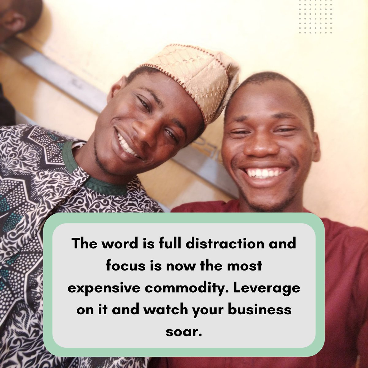 efficientraphic's tweet image. The word is full distraction, and focus is now the most expensive commodity. Leverage on it and watch your business soar.

#lifecoaching #websitedesign #websitedevelopment #coach #lifecoach #coaching #distraction #mindset #mindfulness #BusinessGrowth