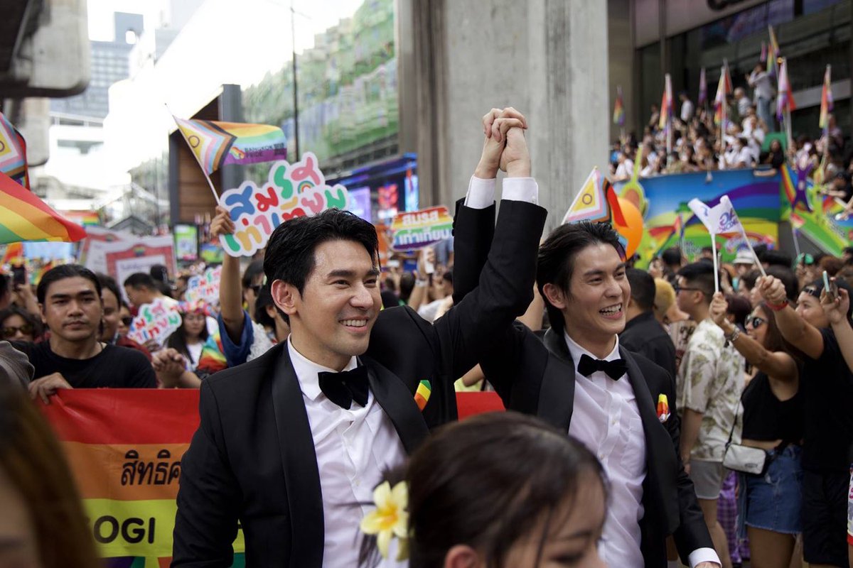 BLUPDATE2022's tweet photo. HISTORY HAS BEEN MADE!  

Starting today, January 23, same-sex marriage #สมรสเท่าเทียม is officially legalized in Thailand, following its 120-day promulgation after being published in the Royal Gazette.  

Now, couples of all genders can legally register their marriage! https://t.co/lBAsIJpluA