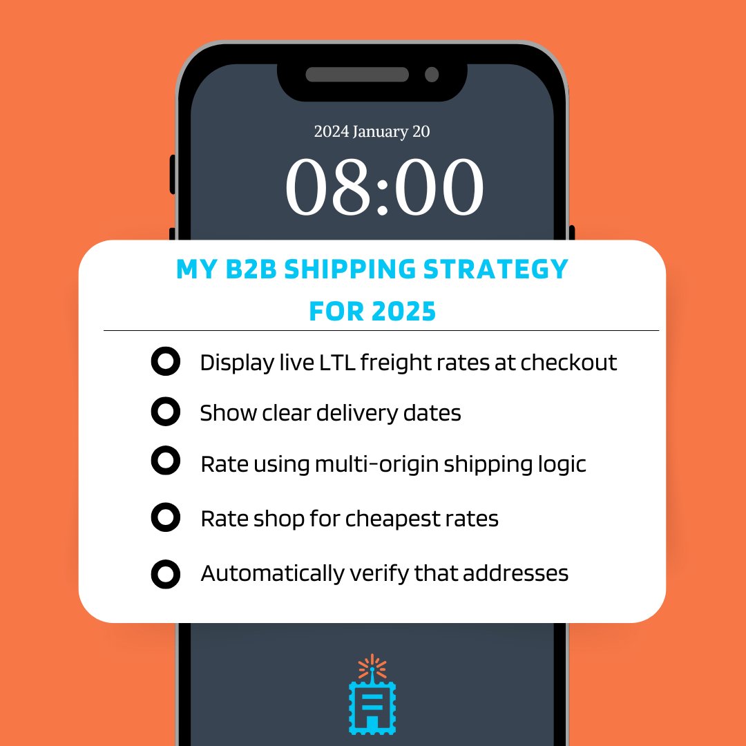 Simplify B2B shipping in 2025 with these 5 tips:

💻 Live LTL freight rates at checkout
🗓️ Delivery dates w/ blackout days &amp; cutoffs
📍 Multi-origin rate logic
💰 Cheapest rates via rate shopping
🏠 Auto verify commercial/residential addresses

Shipping is complex. Simplify it