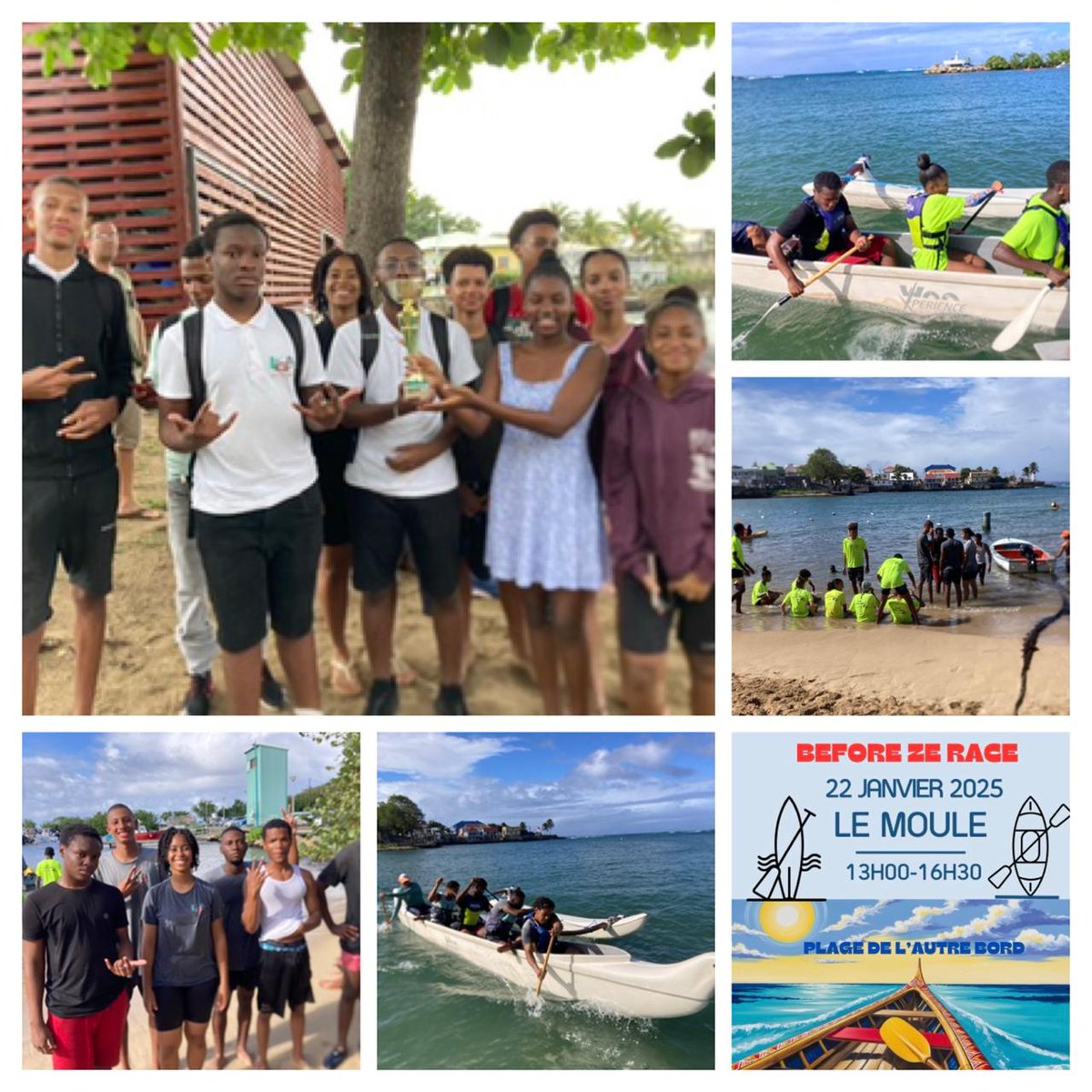 Félicitations à nos 6 élèves qui ont pagayé comme des fous ! 
Ils ont partagé la coupe avec le lycée <a href="/Lgtddh/">LGT Des Droits de L'Homme</a> 👏🏽👏🏽👏🏽
<a href="/GuadeloupeUnss/">UNSS GUADELOUPE</a>