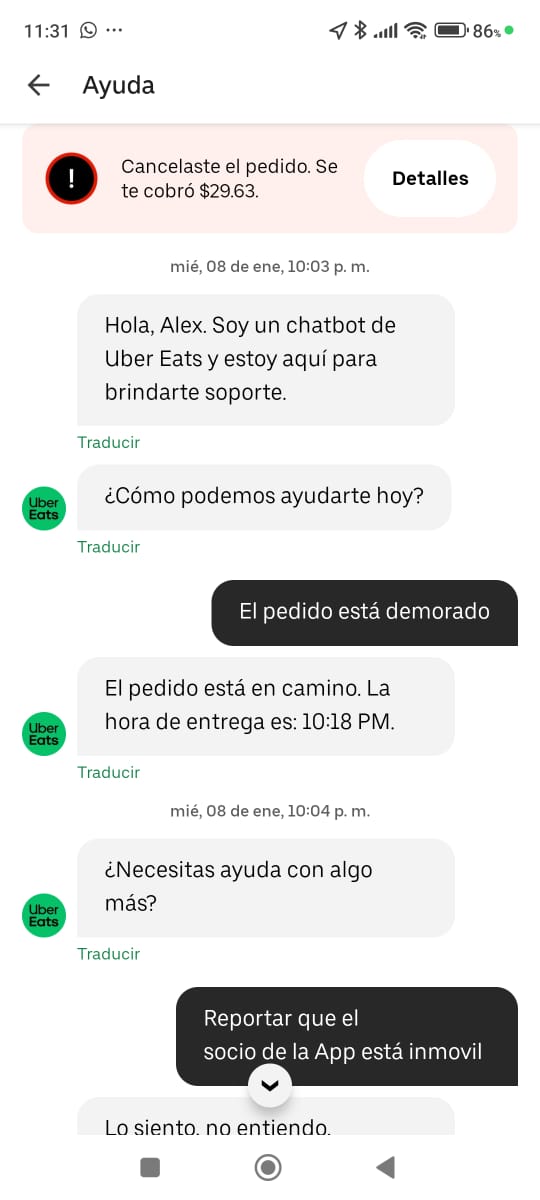 alexvonbuch's tweet photo. @UberEats demuestra lo frágil que son las plataformas cuando no están diseñadas alrededor de sus clientes.  Lastimosamente, me tocó ser estafado por unos de sus socios, pero #UberEats no tiene diseñada una ruta alternativa para estos casos.   Abro hilo. https://t.co/TwgnQAxNKJ