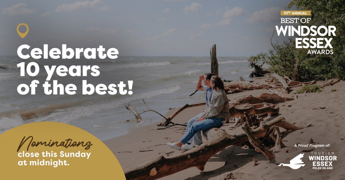 It's time to nominate your favourites! It's time for the 10th Annual Best of Windsor Essex Awards. Check out bestofwindsoressex.ca/2025nominations for details!