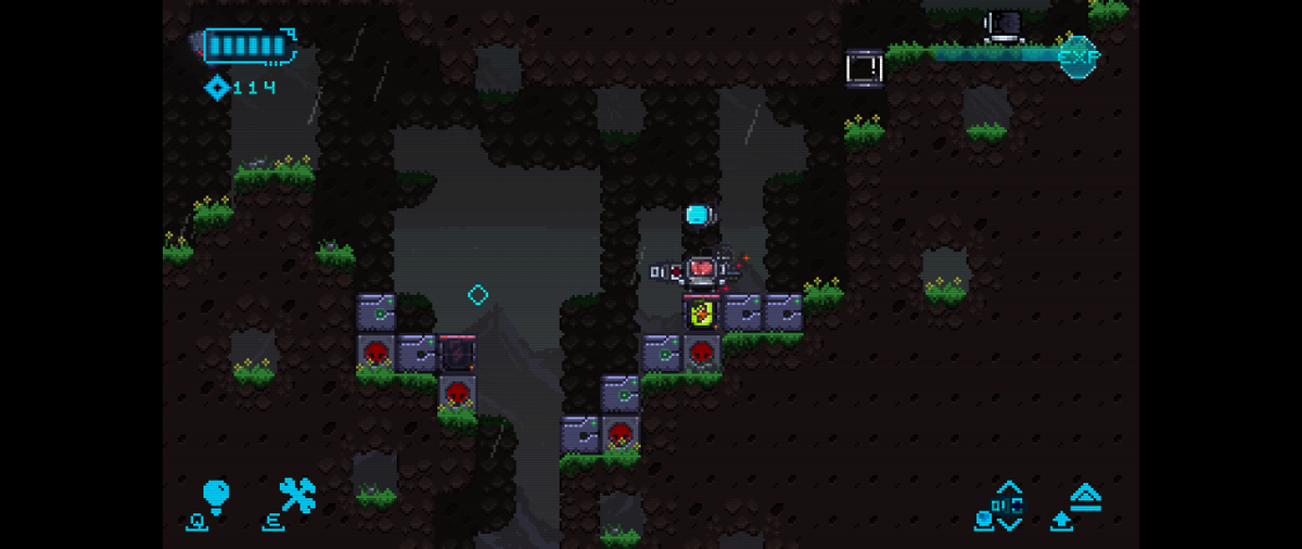 A demo of the game will soon be on itch.io for anyone who wants to try it out. I haven't decided on the name yet but the game is a metroidvania with block building.

#indiegame #indiedev #gamedev #metroidvania
