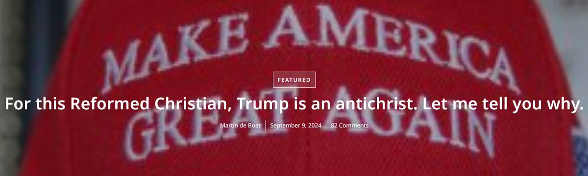 Hans_Karl's tweet image. For this Reformed Christian, Trump is an #antichrist. Let me tell you why: 
👉reformedjournal.com/2024/09/09/for…
#themark #satan #jesuschrist #endtimes #read #losangeles