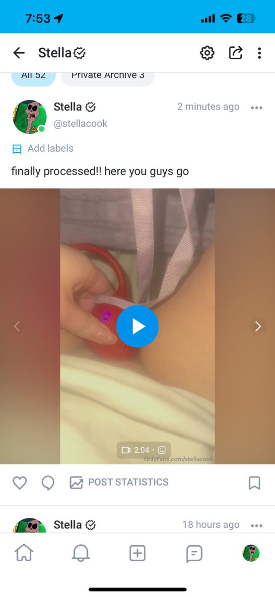 stellacook420's tweet photo. new two minute video on my onlyfans!! 

#nsfw #nsfwtwt #onlyfans https://t.co/F916c7ZUV3