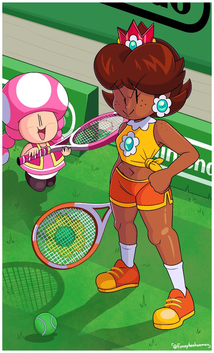 Daisy is ready to SERVE! 🎾✨