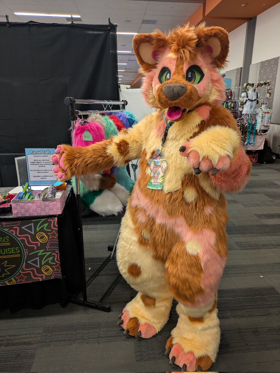 DelishDisguises's tweet photo. FC was so fun! Thanks to everyone who came by our Artist Alley table! We nearly sold out of tails and did sell out of badge slots! Next con for us is LVFC! We will have a partial and many tails for that one. What species would you want to see for the premade or tails? https://t.co/oZh7eCVDAP