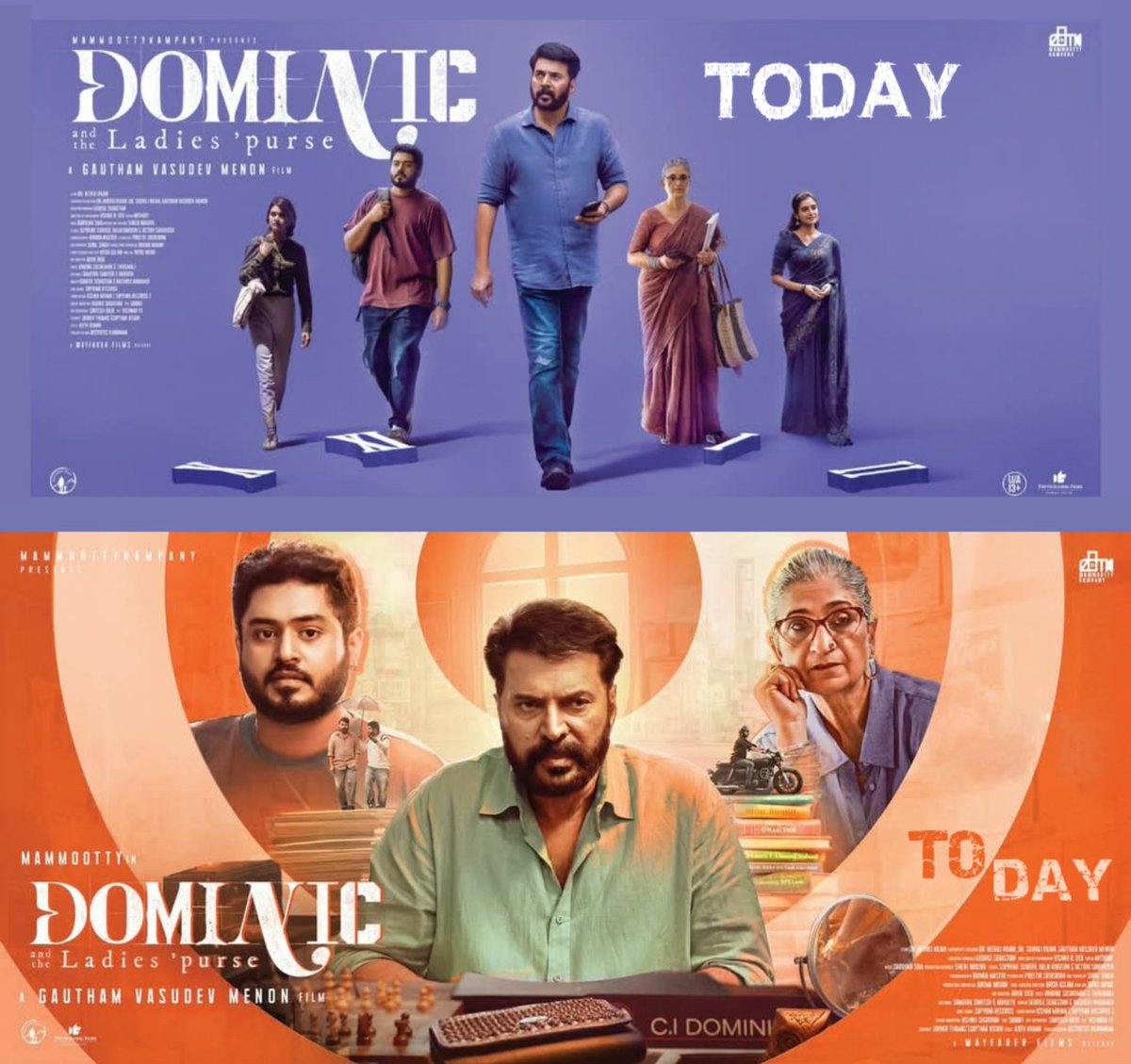 SV_357_official's tweet photo. Meet C.I Dominic in theatres from Today !! 😊

Dominic and The Ladies Purse Releasing Today !!

#Mammootty #MammoottyKampany #GauthamVasudevMenon #DominicAndTheLadiesPurse #SamadTruth #TruthGlobalFilms #WayfarerFilms https://t.co/462gfYgaRx