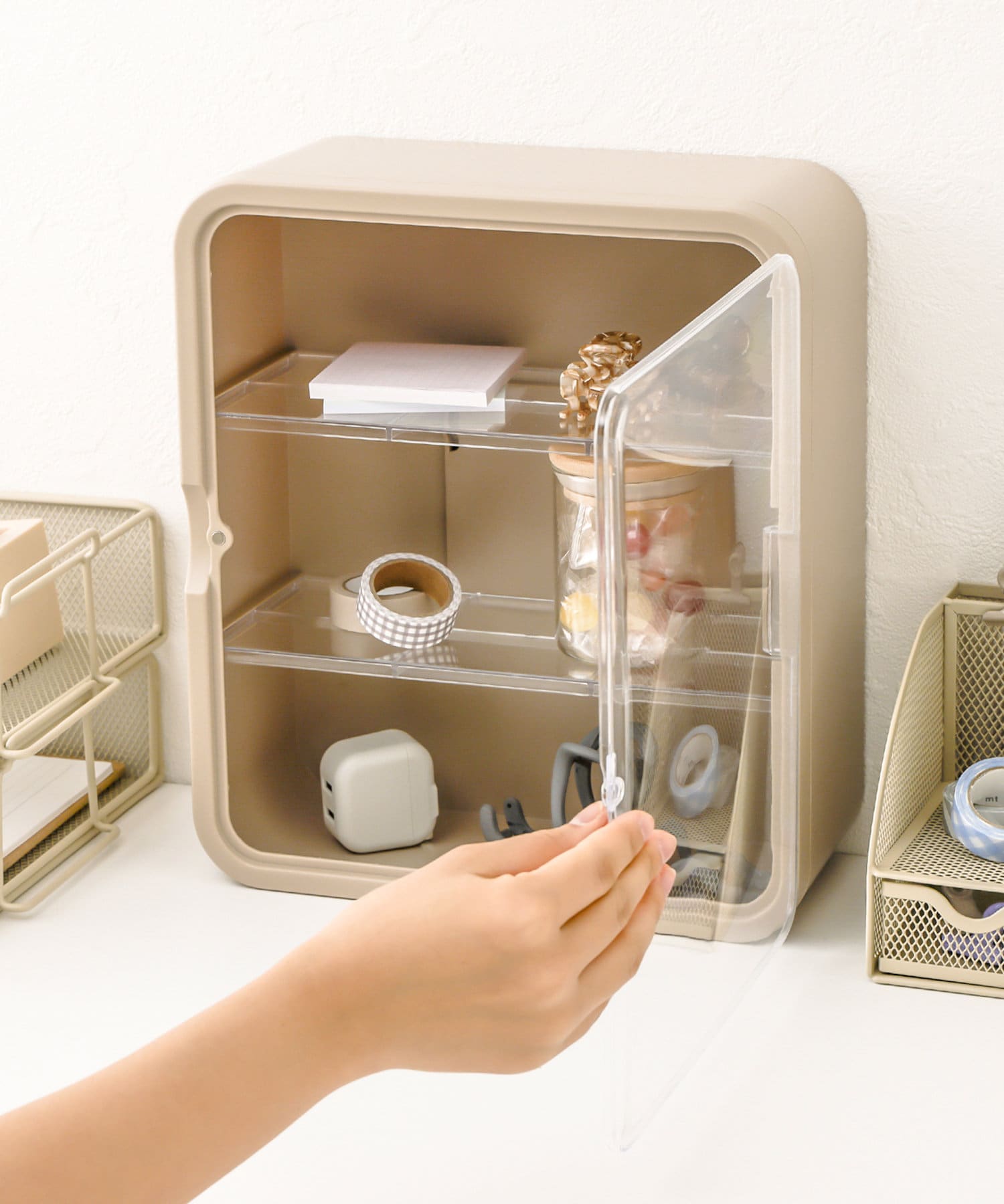 3coins 飾れる収納ラック アイボリー スリーコインズ スリコ　2点セット 3COINSの可愛い飾れる収納ラック | TikTok