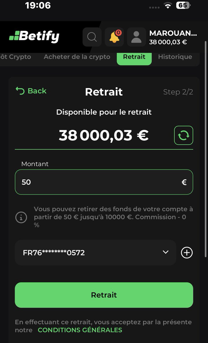 les reufs faite attention betify sont des escroc y m’ont voler 38 000€ y on bloquer mon compte ! <a href="/betify/"></a> #escroc