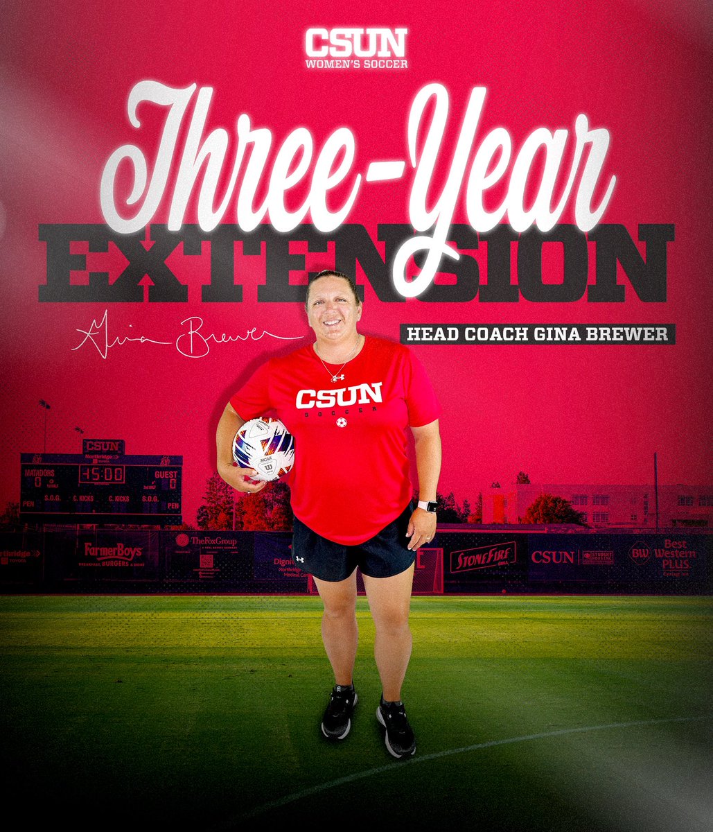 CSUN Women’s Soccer (@csunwsoccer) on Twitter photo Here to stay at Northridge!
Congratulations to our own <a href="/gbrew13/">Gina Brewer</a> for her contract extension!
#GoMatadors Here to stay at Northridge!
Congratulations to our own <a href="/gbrew13/">Gina Brewer</a> for her contract extension!
#GoMatadors