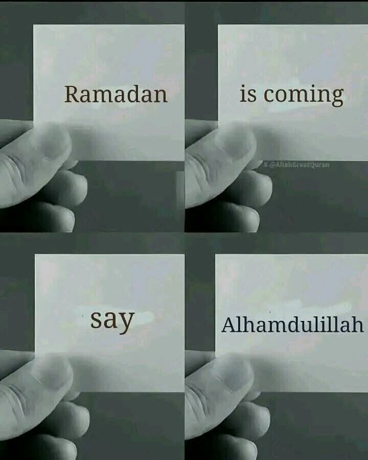 Ramadan is coming 🌙
Type Alhamdulillah ☝🏼