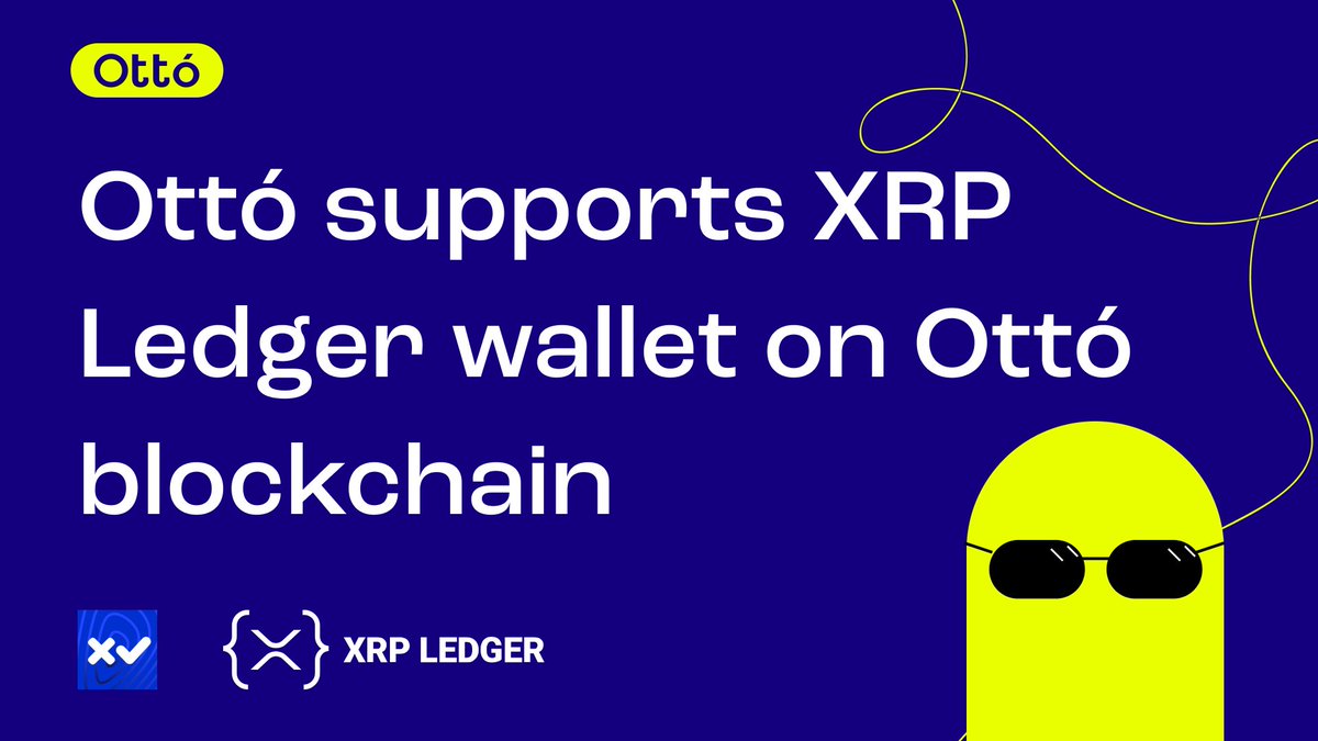 OttóブロックチェーンがXRP Ledgerをサポートしました。ユーザーはXRP  Ledgerの@XamanWalletをOttóアカウントにバインドすることができ、相互運用可能な認証済みアカウントが可能になります。  これは、@Ripple のカストディ・パートナーシップとアセット・オン ...