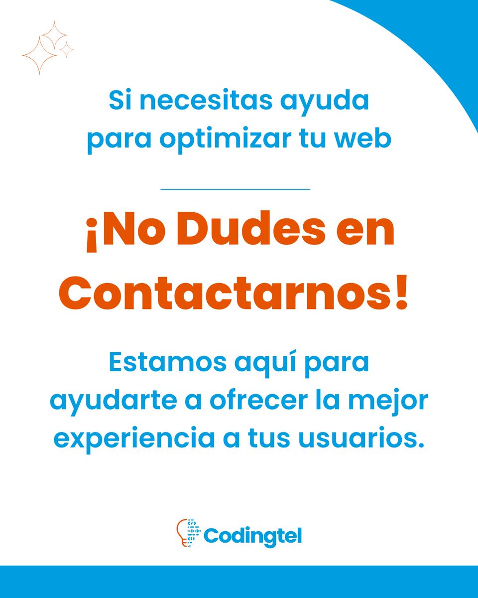 codingtel's tweet image. La velocidad de carga de un sitio web es crucial para la experiencia del usuario y el SEO. Aquí te presentamos cinco razones comunes que pueden estar afectando el rendimiento de tu web.
Si necesitas ayuda para optimizar la velocidad de tu sitio web, no dudes en contactarnos.