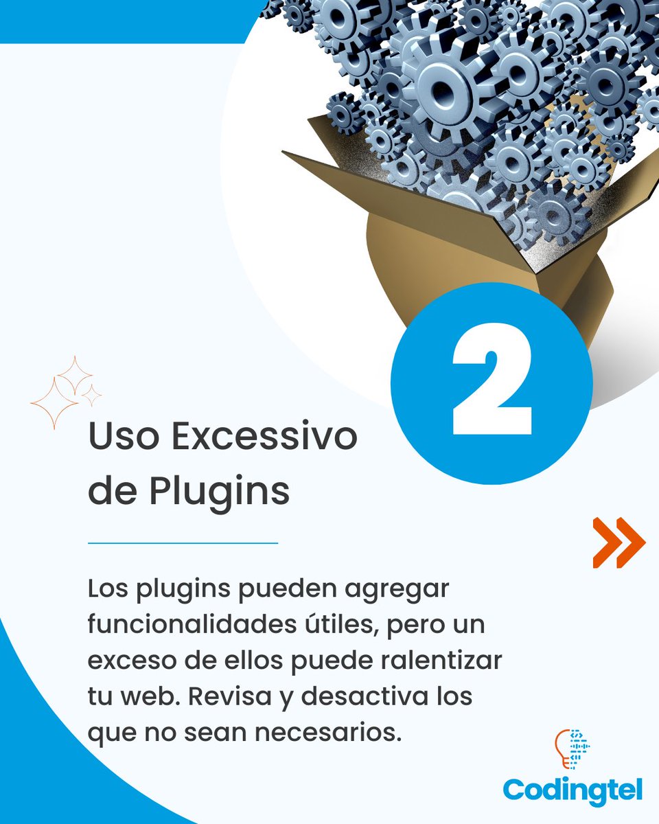 codingtel's tweet image. La velocidad de carga de un sitio web es crucial para la experiencia del usuario y el SEO. Aquí te presentamos cinco razones comunes que pueden estar afectando el rendimiento de tu web.
Si necesitas ayuda para optimizar la velocidad de tu sitio web, no dudes en contactarnos.