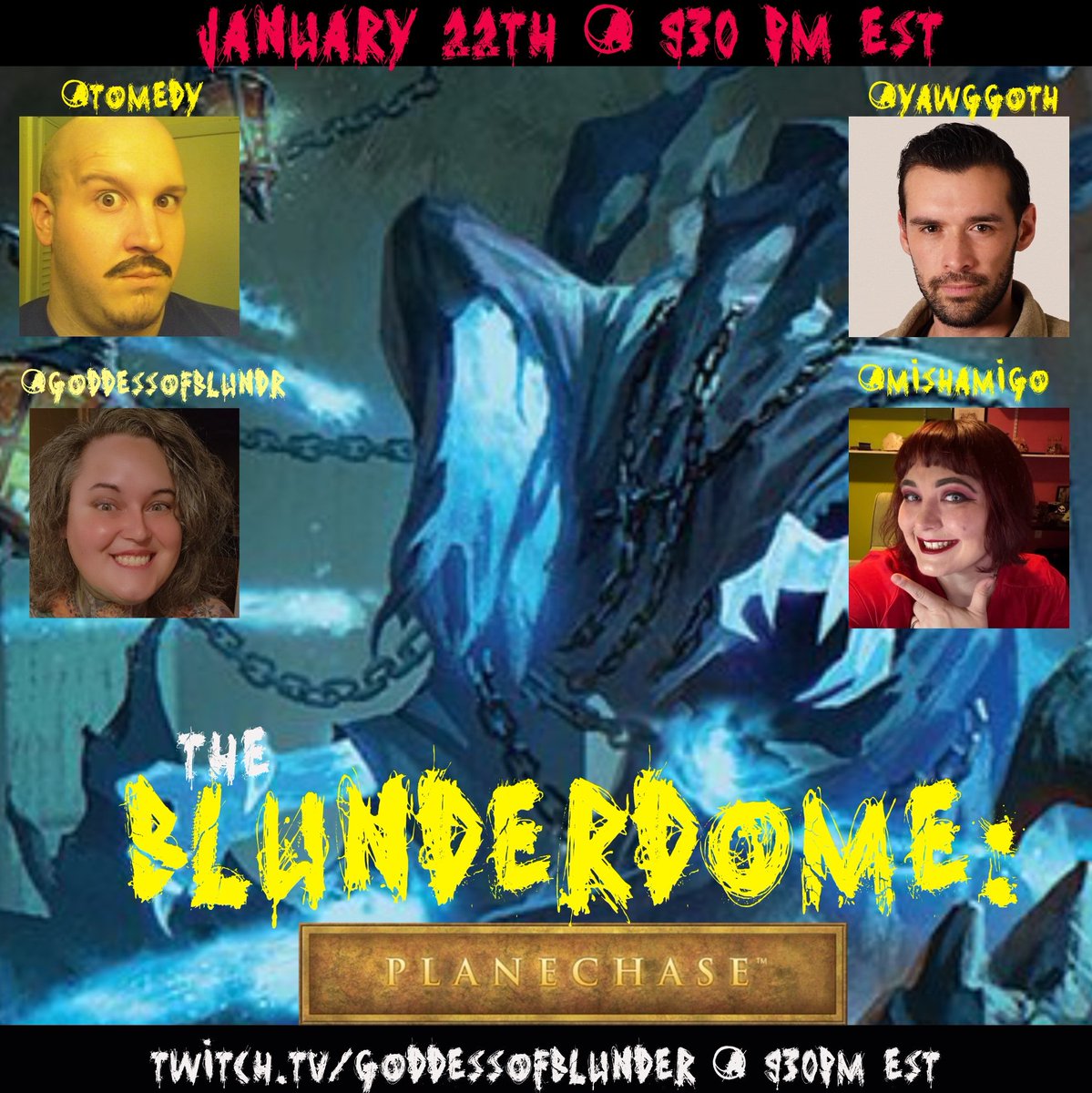 Some of us #mtgambasadors are gonna play some #innistradremastered commanders and Planechasing in the BlunderDome! Come say hi to us! 

Twitch.tv/goddessofblund… at 930pm EST tonight!