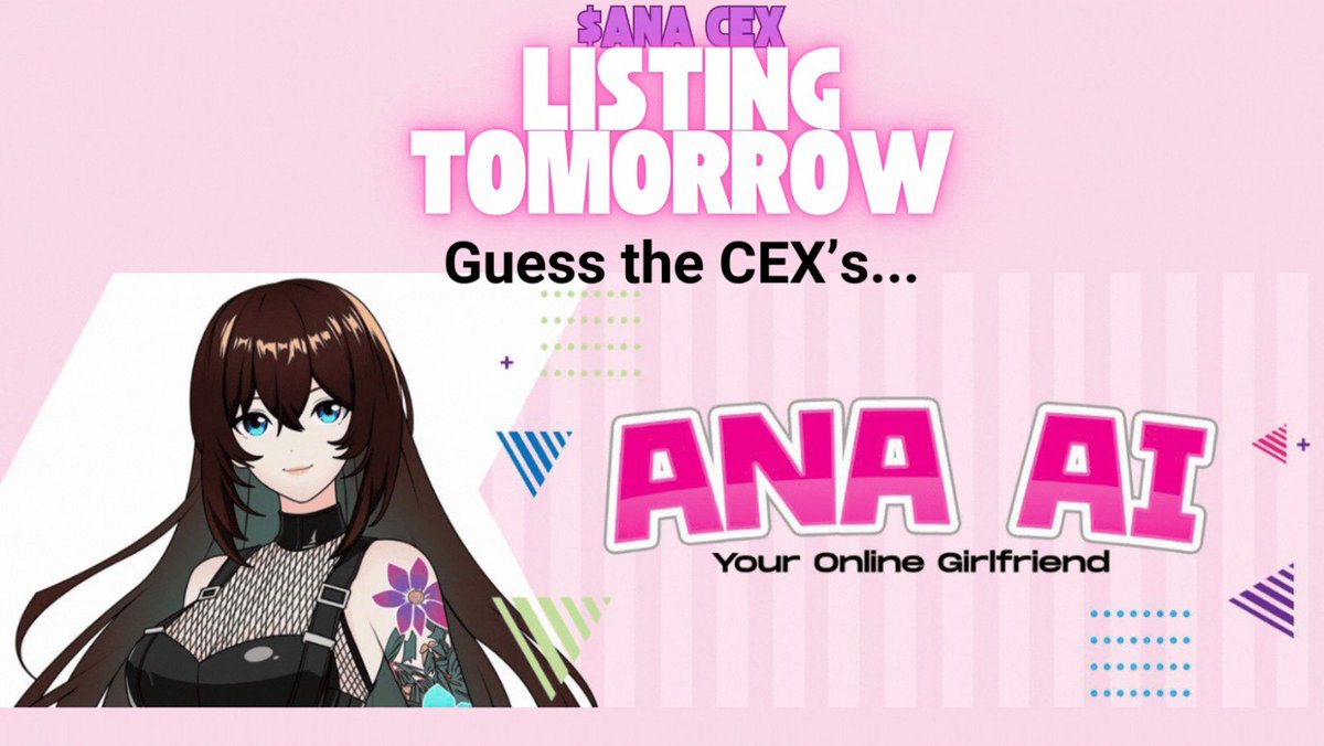 anayourwife's tweet photo. $ANA LISTING COMING TOMMOROW.

Guess the CEX 👇👇 

My dead wife will be on exchanges omg😶😶 https://t.co/tshBI7UHE0