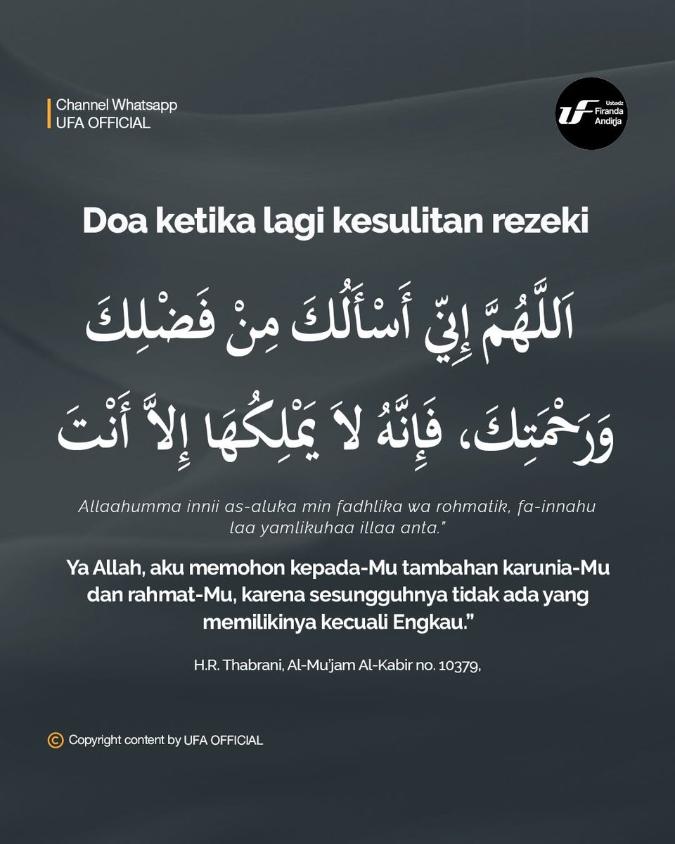 Doa ketika lagi kesulitan rezeki