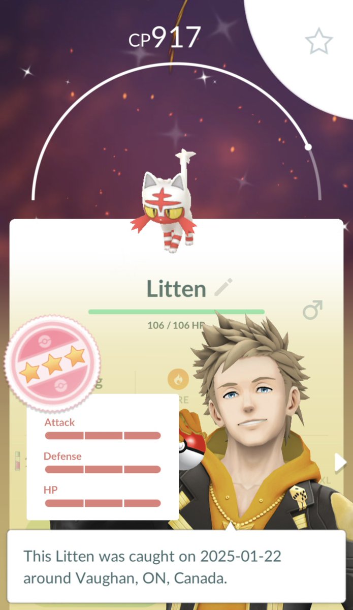 NC42885118's tweet photo. Holy Shundo!! 😭✨💯Litten💯✨🥳🎉🎊 #PokemonGO
#PokemonGOApp #PokemonGOfriend
#PokemonGOShundo
#ポケモンGOアプリ
#ポケモンGO Good night PoGo friends 🤗✌️🫶💛 https://t.co/vZwpDfFzMU