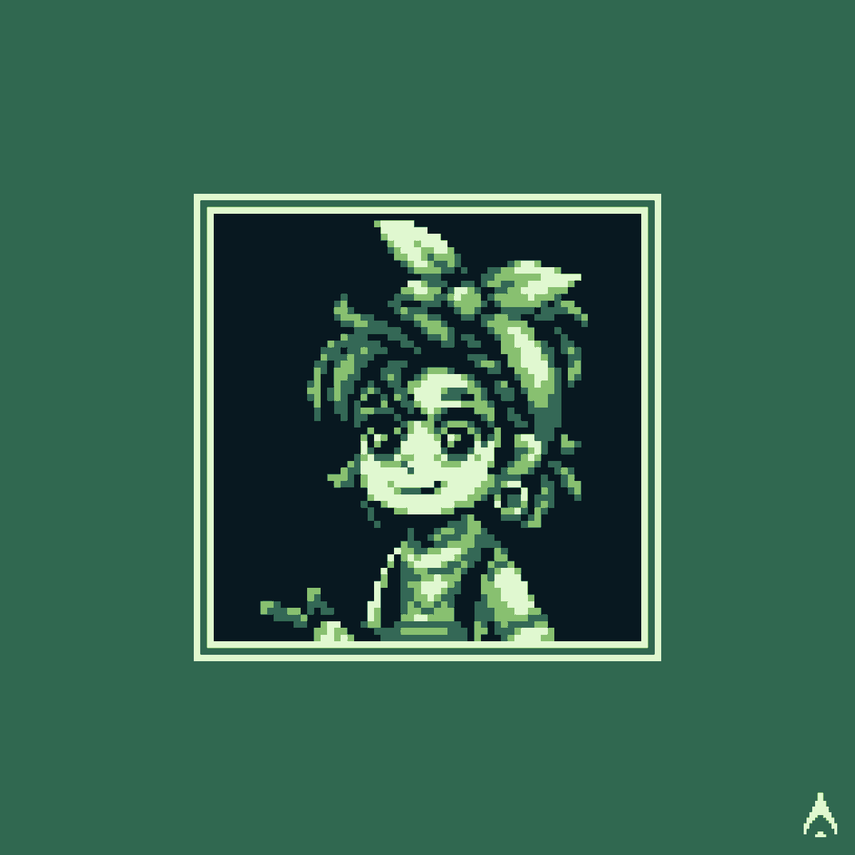 Recent portrait I made, this time a chibi-anime character  #pixelart #ドット絵