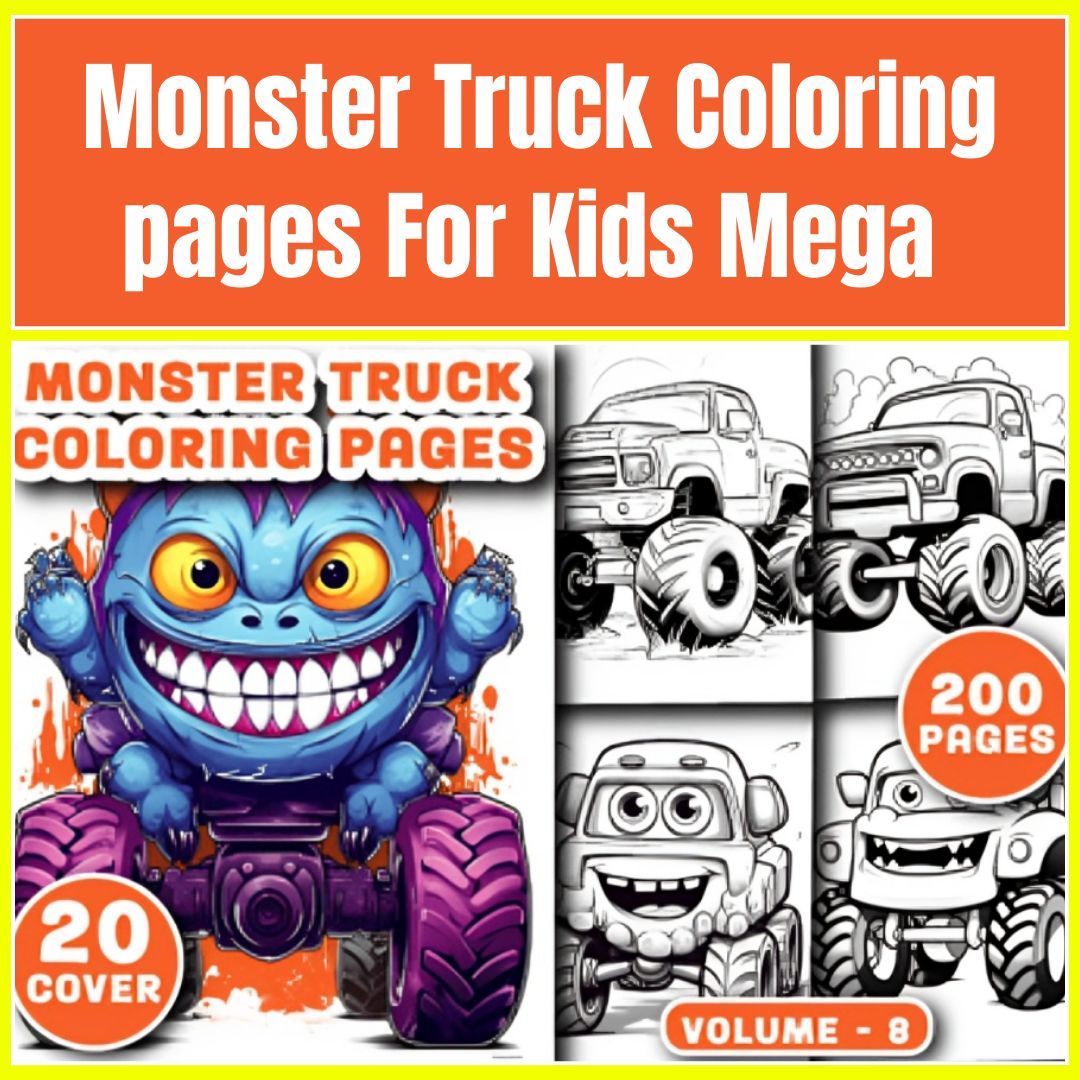 ColorMe3Digital's tweet image. 🚜 200 Monster Truck Coloring Pages for Kids 🚜

✅ 200 monster truck designs
✅ 20 premium covers
✅ A4 size, 300 dpi files

Perfect for coloring fun &amp;amp; creative adventures! 🎨

#MonsterTruckFun #ColoringForKids