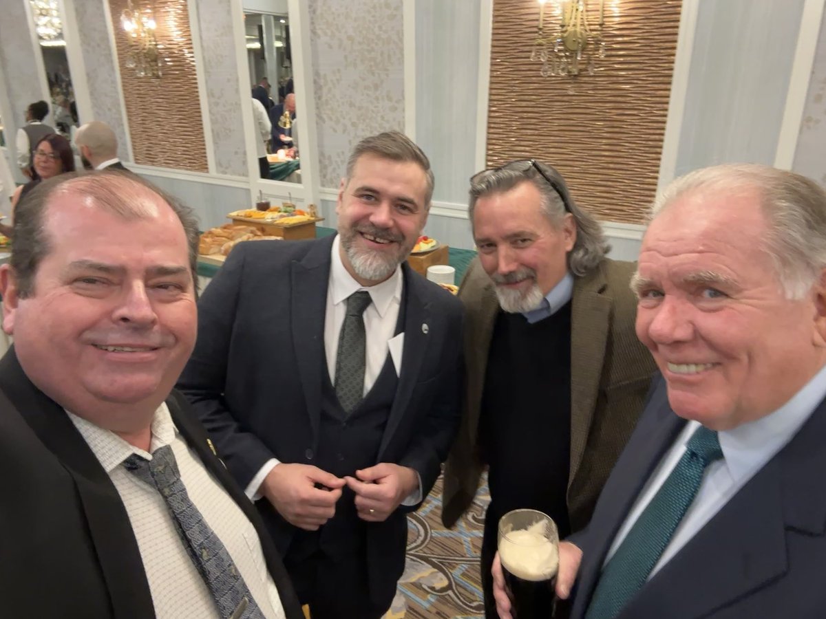 Dan_Dennehy's tweet image. Celebrating labor and Irish America with President Tom Kelly of Telephone and Communications Workers Emerald Socity w a full house of leader s @GCUESINC honoring @TwuSamuelsen @cwa1101 @EIIC1