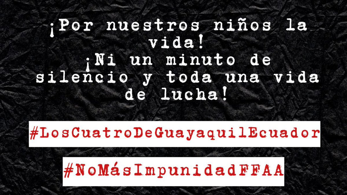 Existen videos e informes oficiales que registran el arrestro irregular de #LosCuatroDeGuayaquil, fueron militares quienes se los llevaron sin cumplir ningún tipo de protocolo. Son responsables de su desaparición forzada.
#ElEstadoEsResponsable
#NoMásImpunidadFFAA