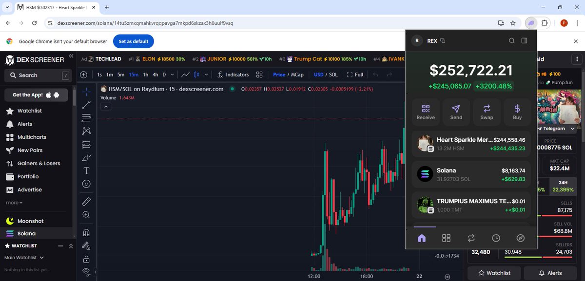 Malcolmforyou's tweet photo. In my private TG group, I share the strategy, you take action, and we all come out on top!

$HSM is performing exceptionally well, and the profits are coming in! 📈✨

Folks are making money simply by copy-trading my wallet for free. Keep doubting, anon! https://t.co/HWvCqOYobz
