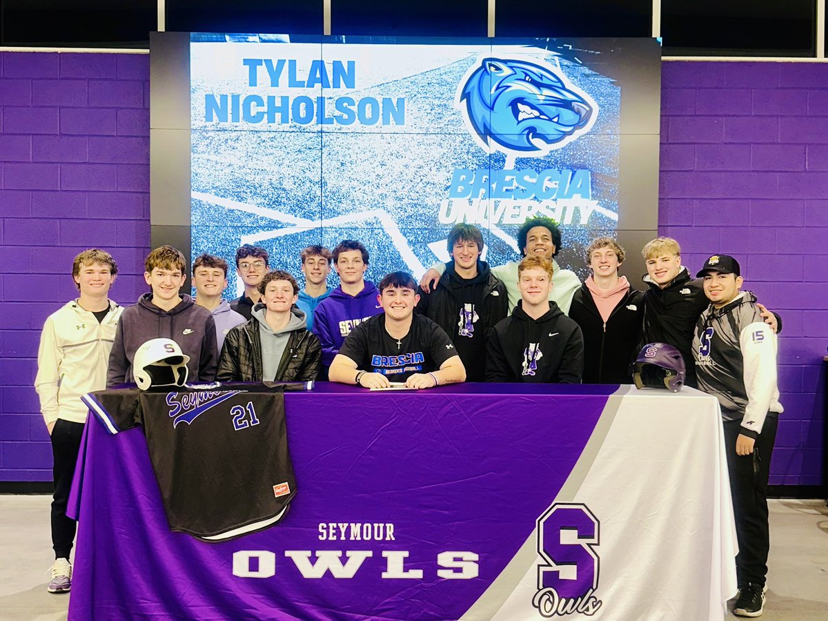 Congrats to Senior C <a href="/TylanNicholson/">Ty Nicholson</a> on signing his NLI to Brescia University. <a href="/BresciaBaseball/">Brescia Baseball</a>
