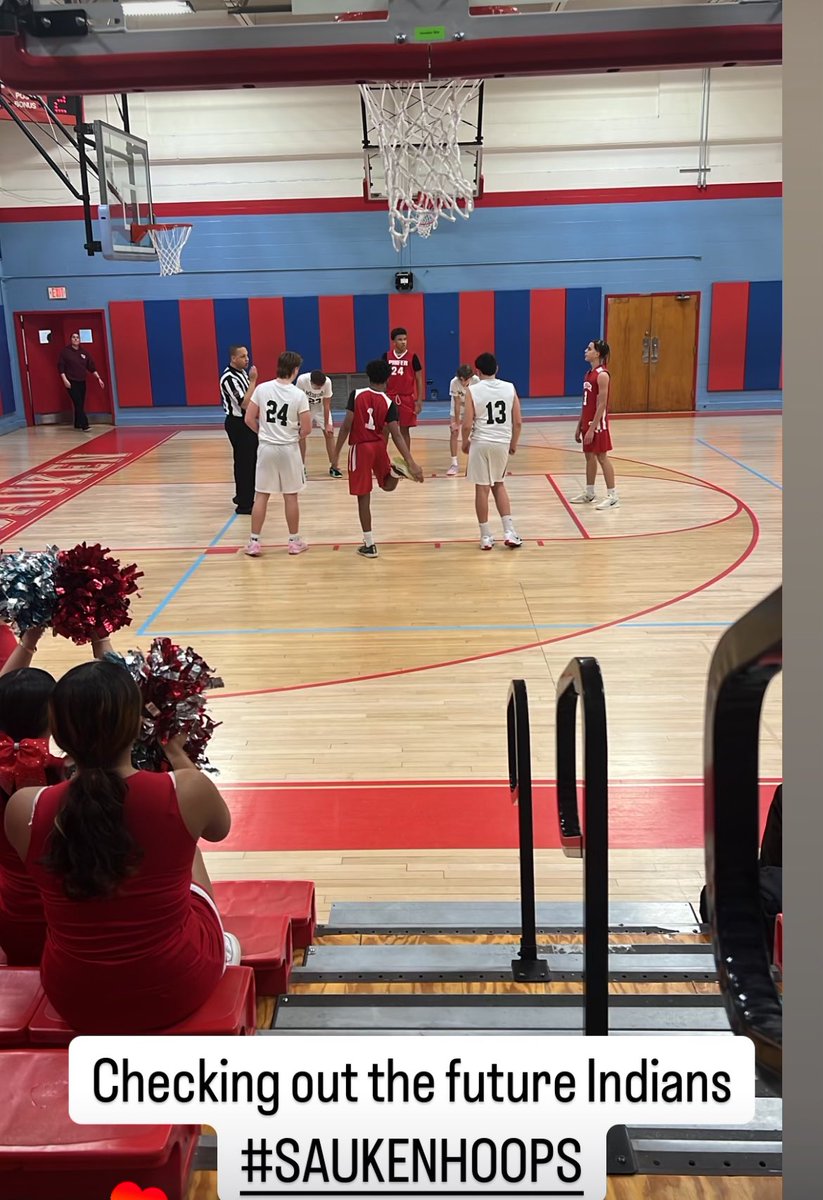 Pennsaukenhoops's tweet photo. The coaching staff all had a great time watching our Middle School team compete in today’s game. Future is bright for the Pennsauken Indians. #SAUKENHOOPS https://t.co/HmAk5GwGd0