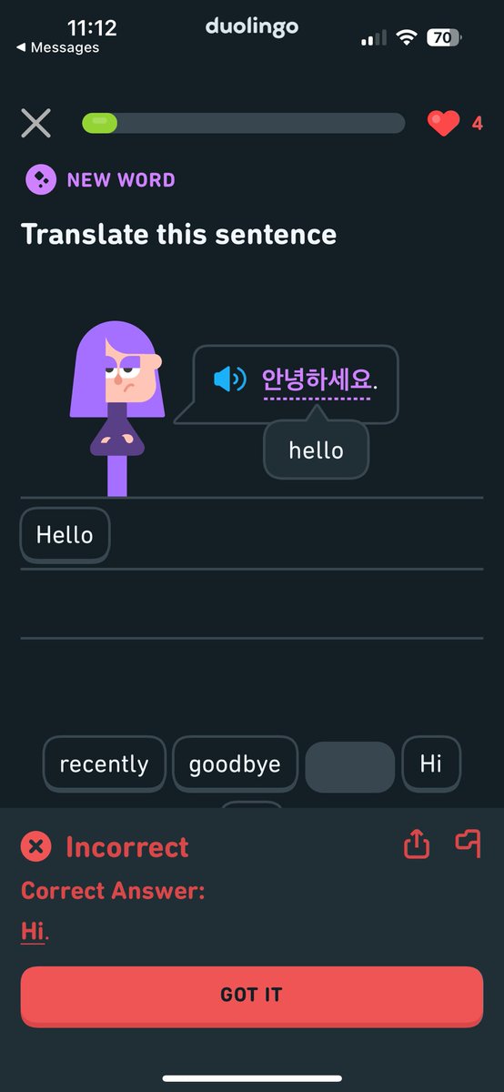therealcarreon's tweet photo. ⁦@duolingo⁩ please explain 😂🤷🏻‍♀️ https://t.co/G6umaPCROD
