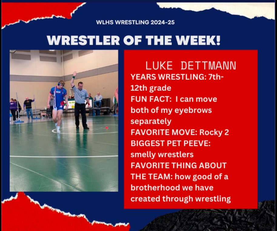 LukeDettmann25's tweet photo. Quite the unique but awesome day in my wrestling world. I was a captain during for my duel, I got to wrestle and WIN on a theater stage and was named wrestler of the week by my team! Pretty cool day.

#blessed 
#seniorcaptain 
#wrestling 
#win https://t.co/mjBZNi5W4X