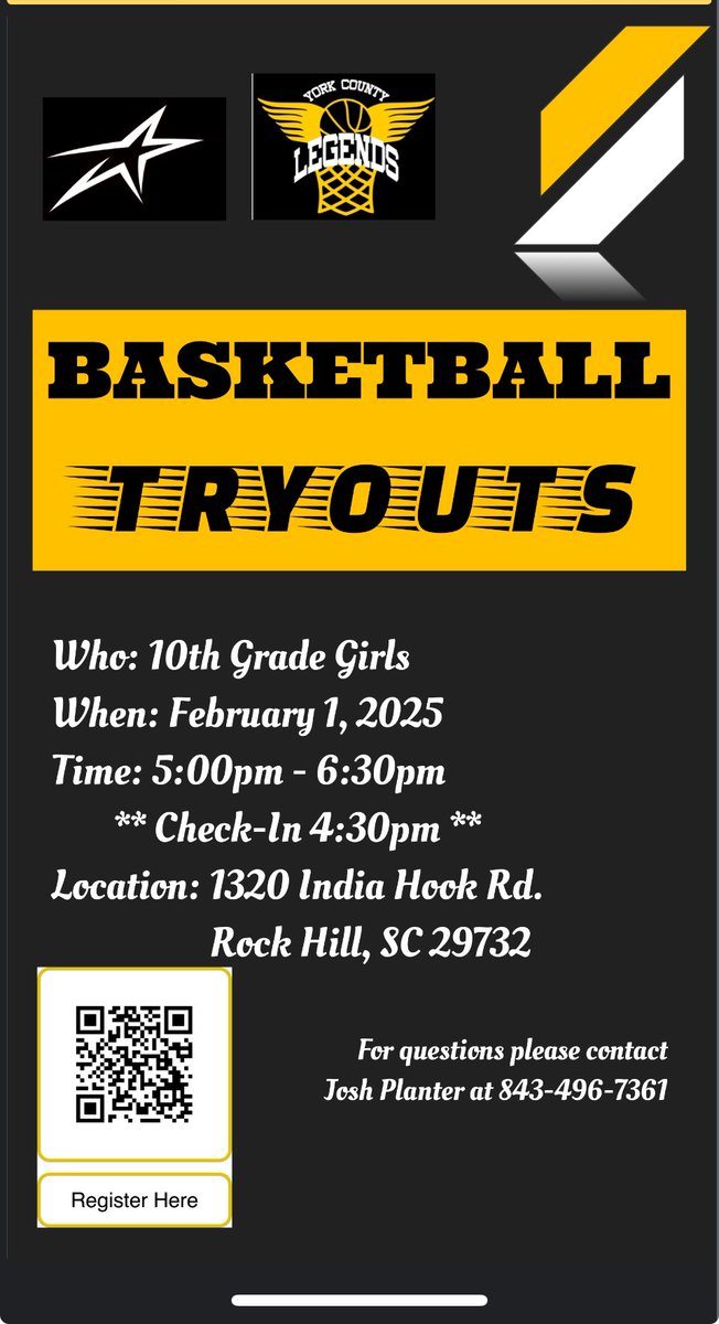 Basketball tryouts for 10th grade girls! Anyone who wants to play basketball in the spring come to tryouts!