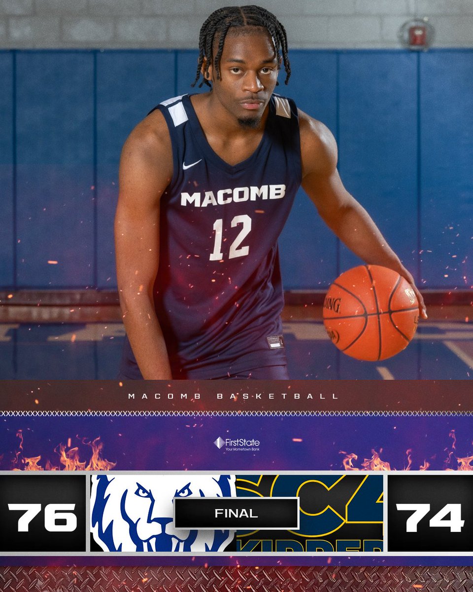 MONARCHS WIN!!

No. 4 <a href="/MacombMBB/">Macomb Men's Basketball</a> 76, No. 14 SC4 74

Shorthanded on the evening and playing with five players for the final 7:25 of the contest, the fourth-ranked Monarchs prevailed in a thriller in Port Huron! Another ranked win for the Blue &amp; White! More later!

#WeReign