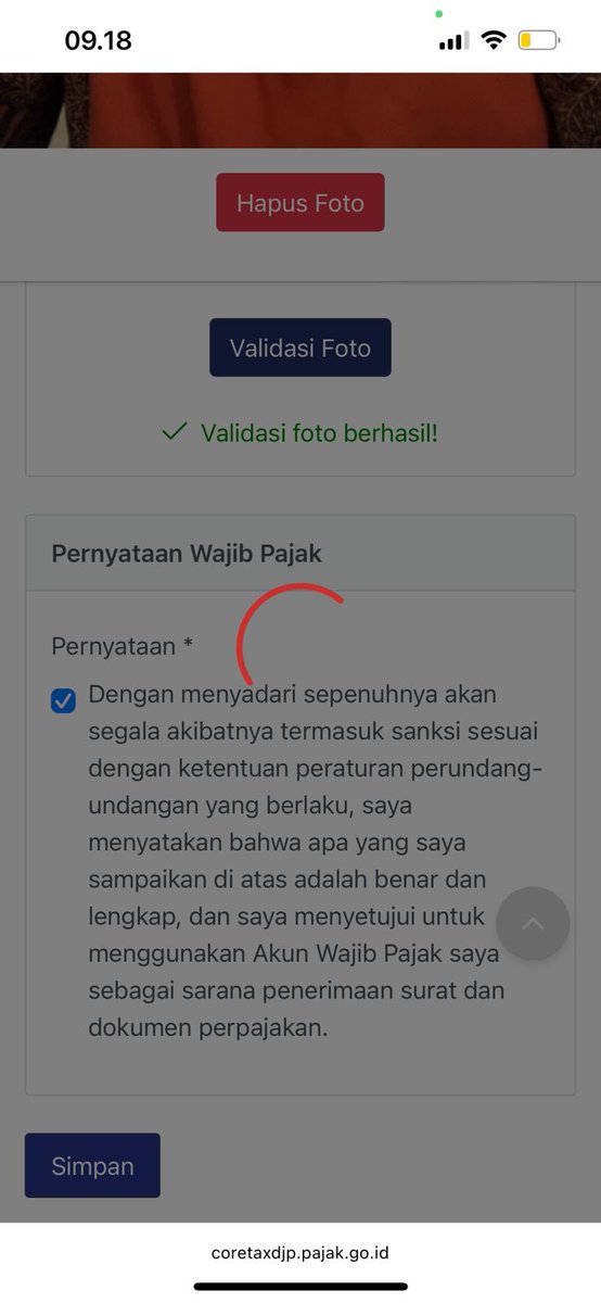 masmudek's tweet photo. @nontaxableOP Kak saya sudah ikut panduan kakak tapi pas mau simpan kok loading gini terus knp ya kak https://t.co/ri645dCuEN