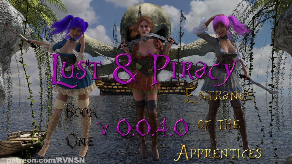 Lust &amp; Piracy v 0.0.4.0 regular release now available Boatswain and Up ($5+ patrons)!

patreon.com/posts/lust-pir… 

#lustandpiracy #indiedev #renpy #visualnovel #videogame #nsfwgames #piracy #adultgames #lewdgames