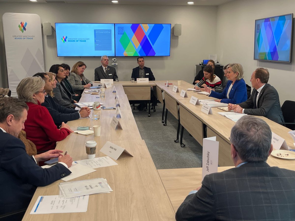 Geneviève Tuts (@euambcanada) on Twitter photo Thank you <a href="/BridgAnderson/">Bridgitte Anderson</a> <a href="/BoardofTrade/">Greater Vancouver Board of Trade</a> for the lively conversation on boosting EU-B.C. trade.
Trade diversification in times of complex geopolitics is more important than ever. #EU wants to make 🇪🇺 #SingleMarket more visible & attractive to B.C. companies.
#CETAworks Thank you <a href="/BridgAnderson/">Bridgitte Anderson</a> <a href="/BoardofTrade/">Greater Vancouver Board of Trade</a> for the lively conversation on boosting EU-B.C. trade.
Trade diversification in times of complex geopolitics is more important than ever. #EU wants to make 🇪🇺 #SingleMarket more visible & attractive to B.C. companies.
#CETAworks