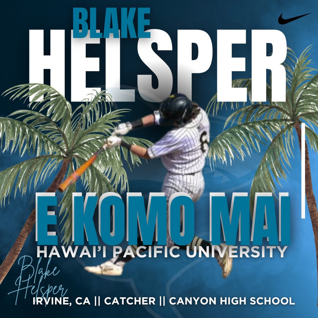 “Blake moves extremely well behind the plate. He has good hands, elite blocking skills, and an accurate arm. He’s also the first left hand hitting catcher we’ve had since I’ve been here so we are excited for that.”

Welcome to our Ohana, Blake!

#KeehiBuilt