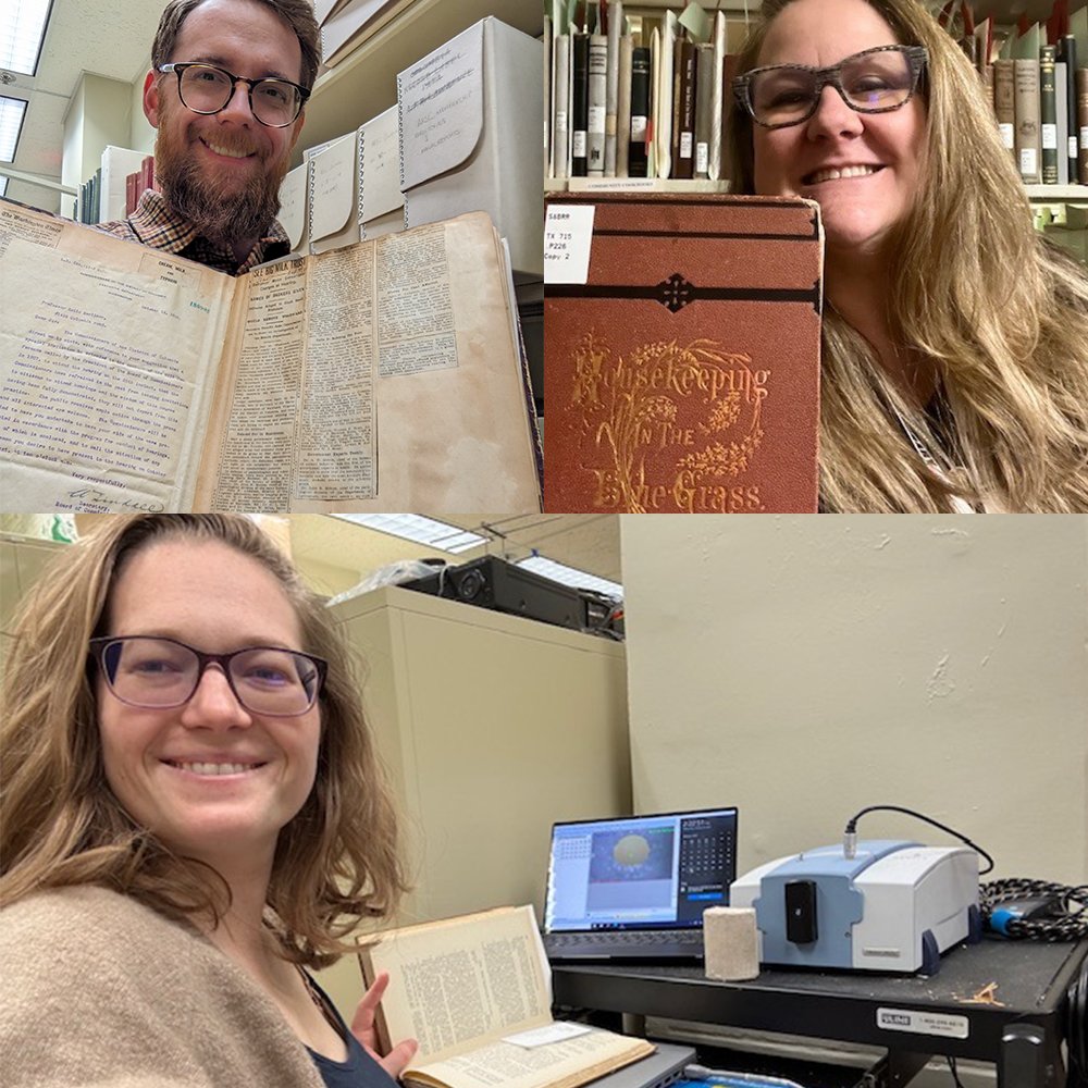 librarycongress's tweet image. It's Library Shelfie Day! The Library of Congress is a huge place, and our librarians and staff work on a huge array of projects. Here are just a handful of them, posing in their respective elements. (Check the alt text to learn more about what they do!)