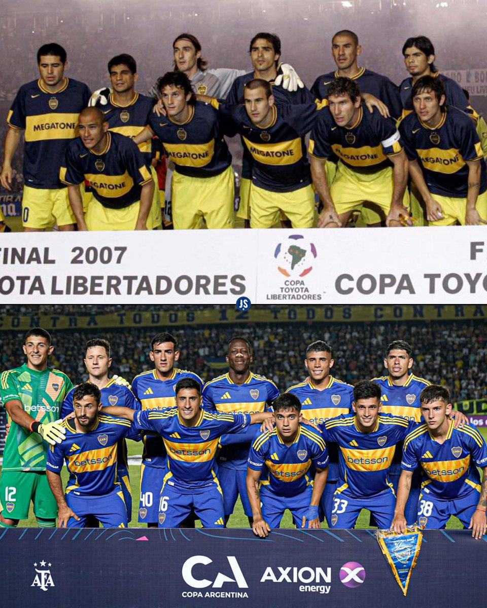 juegosimple__'s tweet photo. 🤯 Pff, LOCURA de dato vía @gastontr16.

🇦🇷 La última vez que Boca Juniors convirtió CUATRO GOLES o más en su PRIMER PARTIDO OFICIAL del año, había sido en 2007.

◉ 2007: 4-0 vs. Banfield.
◉ 2025: 5-0 vs. Argentino de Monte Maíz. https://t.co/Gb0xLftIxd