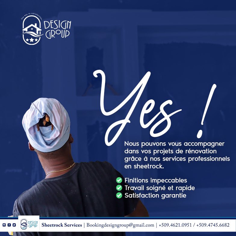 AzooJules1's tweet photo. 🔨 Réalisez Vos Rêves de Rénovation avec Nous! ✨
Chez Design Group, nous transformons vos espaces en alliant qualité, expertise et souci du détail.
✅ Finitions impeccables
✅ Solutions sur mesure
✅ Résultats durables et esthétiques
#sheerockservice #bossyo #bossokapyo https://t.co/3QeLYPh4K8