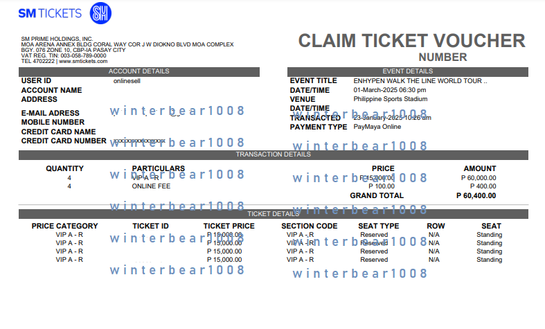 winterbear1008's tweet photo. 4 VIP A Secured for Walk the Line Bulacan

#WALKTHELINE_IN_BULACAN #winterbearproof https://t.co/FgesC3Jggr