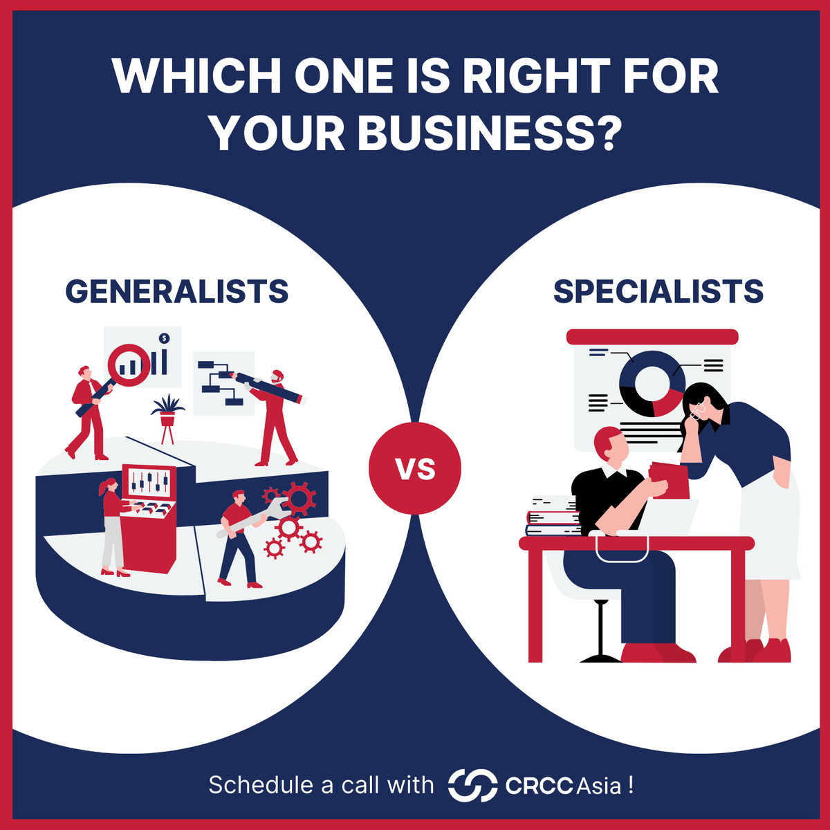 In today’s evolving workplace, choosing between specialists and generalists is key. Specialists offer deep expertise, while generalists bring versatility.

What does your team need most: specialization or adaptability? Learn more &amp; schedule a call with us zurl.co/8hUXJ