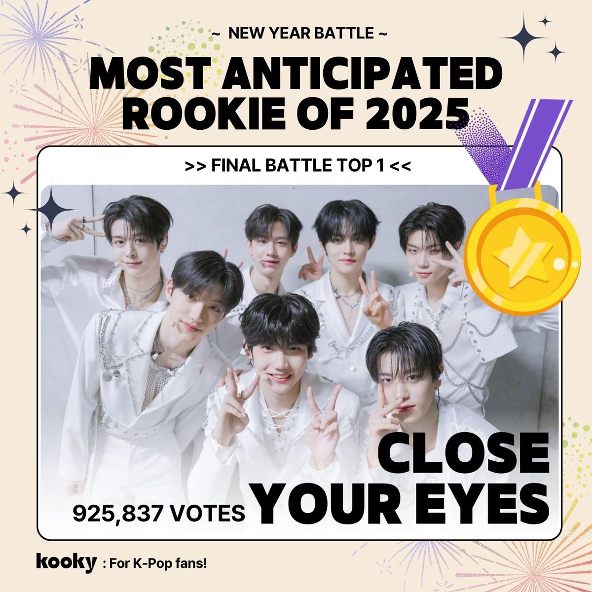 kooky__official's tweet photo. ๐ NEW YEAR BATTLE | Most Anticipated Rookie of 2025 *เฉโฉโง
.๏ฝก*๏พ+.*.๏ฝกใCLOSE YOUR EYES ใ๏พ+..๏ฝก*๏พ+
๐ Gangnam Banner (1 week)
๐ Kooky Magazine
๐ We'll share the ad details soon, so stay tuned!
#KookyRanking #KookyPromotion #ExposureProject #NewYearRanking #NewYear2025 #GangnamBanner #KookyMagazine #CLOSEYOUREYES #project7 #PROJECT7 #CYE #ํด๋ก์ฆ์ ์ด์์ด์ฆ #ํด์ ์