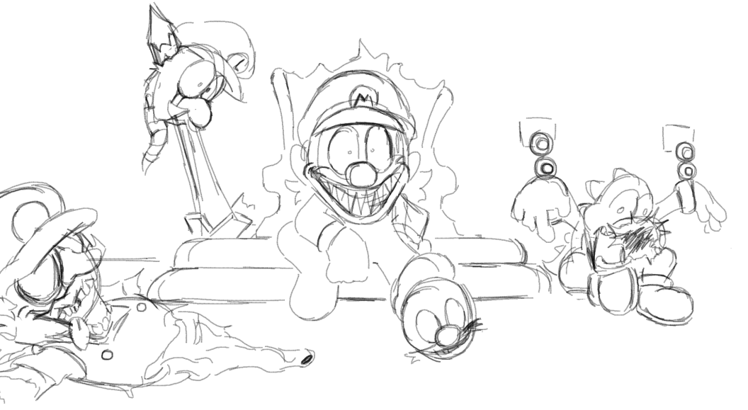 MarioEXE_Mix's tweet photo. I would like to interduce our new official Dario replacement, meet Marcus (he's based off the Mario.EXE from the "darkness awaits the mushroom kingdom" game).
[Art was all done by @Muskegon256] https://t.co/2d7nFhlxBU
