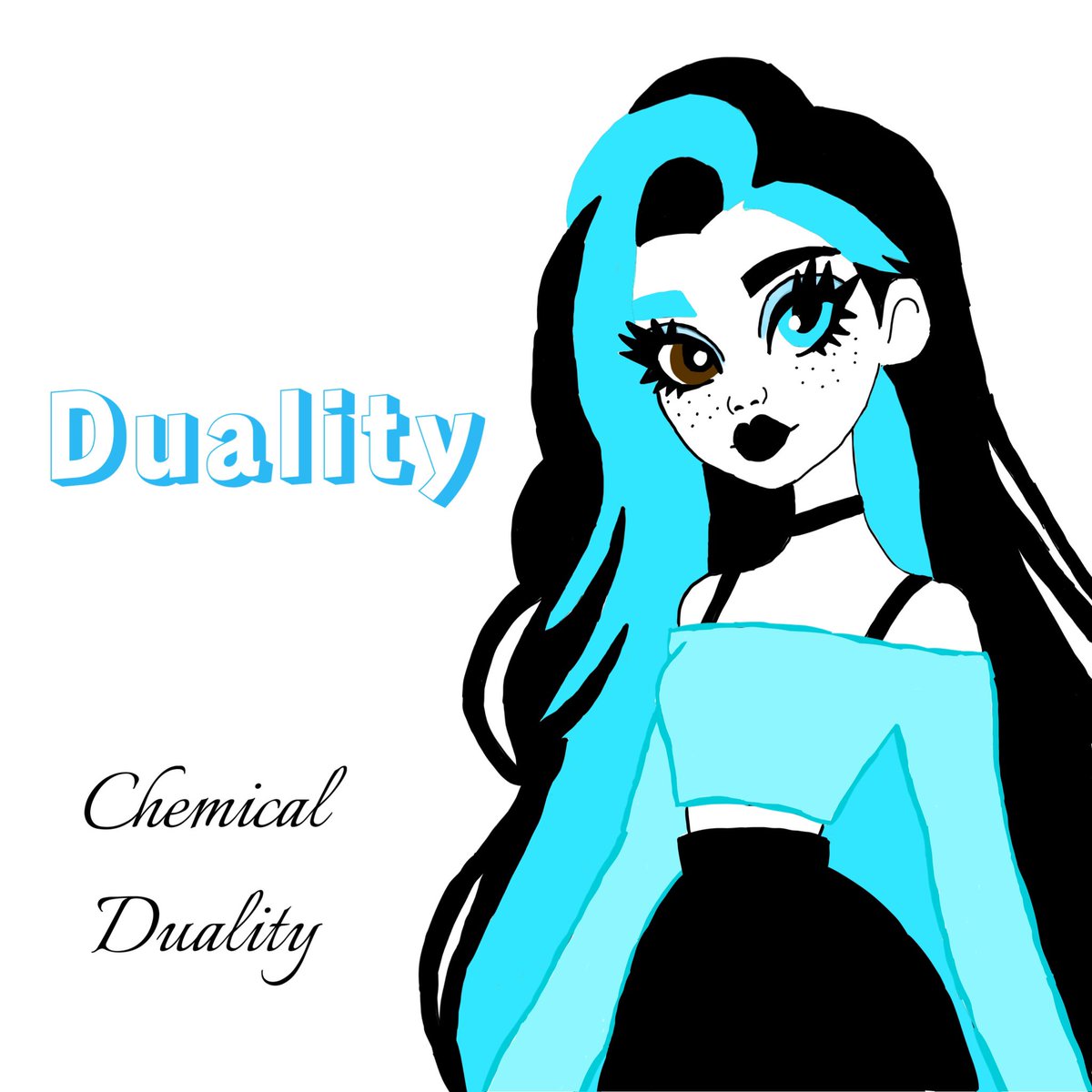ChemicalDuality's tweet photo. What I think duality would look like as a person! (please do not copy) https://t.co/5KJ6GCqQnj